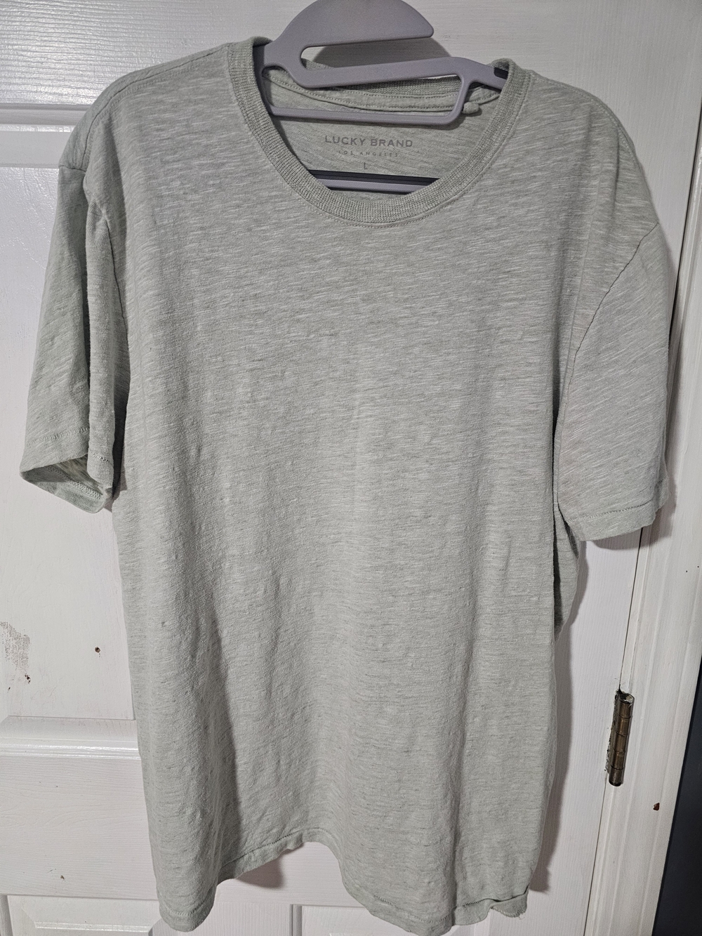 Lucky Brand Men’s Heather Light Gray Short Sleeve Tee